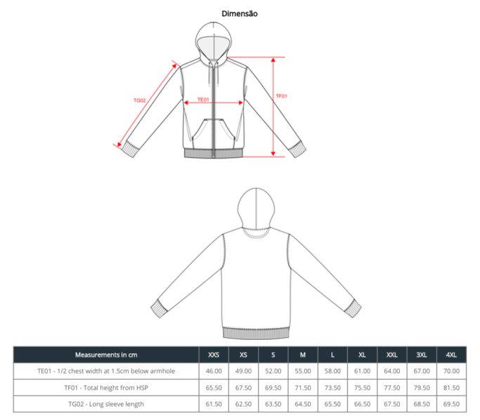 Sweatshirt com fecho e capuz unissexo - Image 6