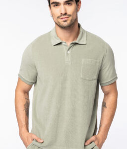 Polo em malha turca de homem