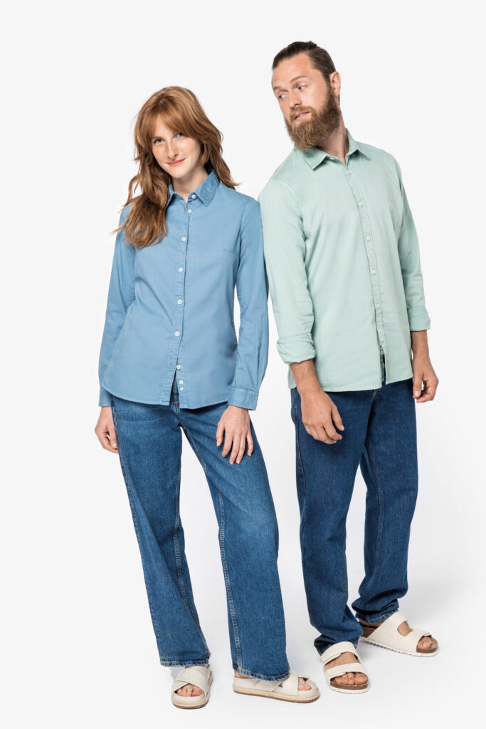 Camisa com aspecto lavado de senhora - Image 5