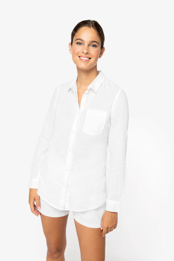 Camisa em linho de senhora