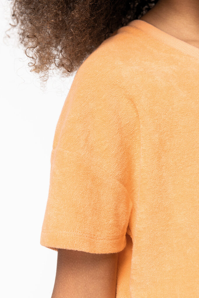 T-shirt em malha turca de menina - Image 5