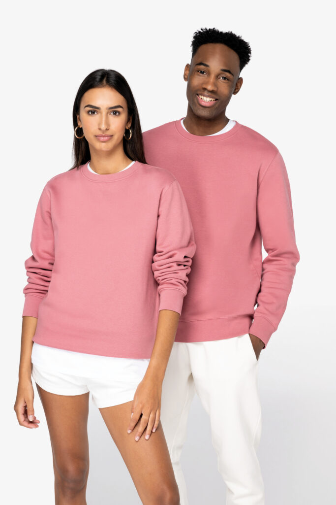Sweatshirt decote redondo unissexo