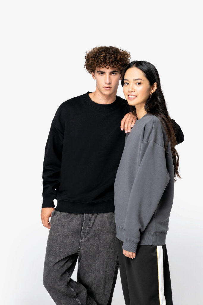 Sweatshirt Oversize decote redondo unissexo - Image 2