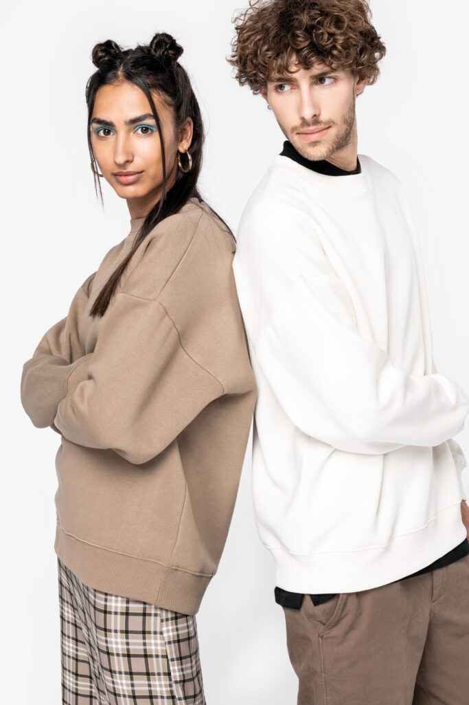 Sweatshirt Oversize decote redondo unissexo - Image 3