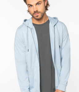 Sweatshirt de homem com fecho e capuz