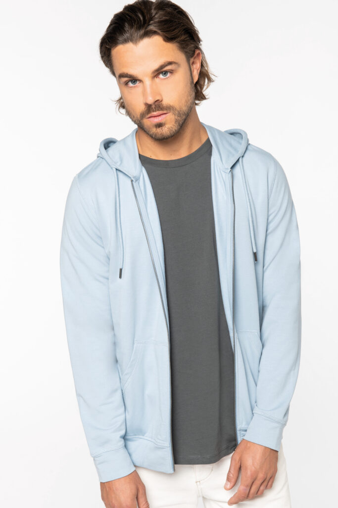 Sweatshirt de homem com fecho e capuz