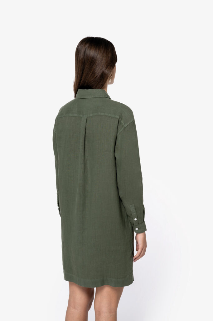 Vestido camiseiro em linho de senhora - Image 4