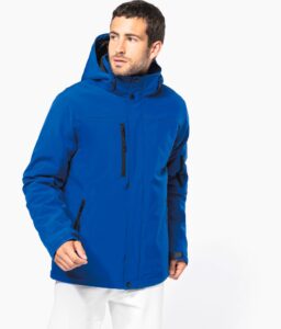 Parka softshell acolchoada com capuz