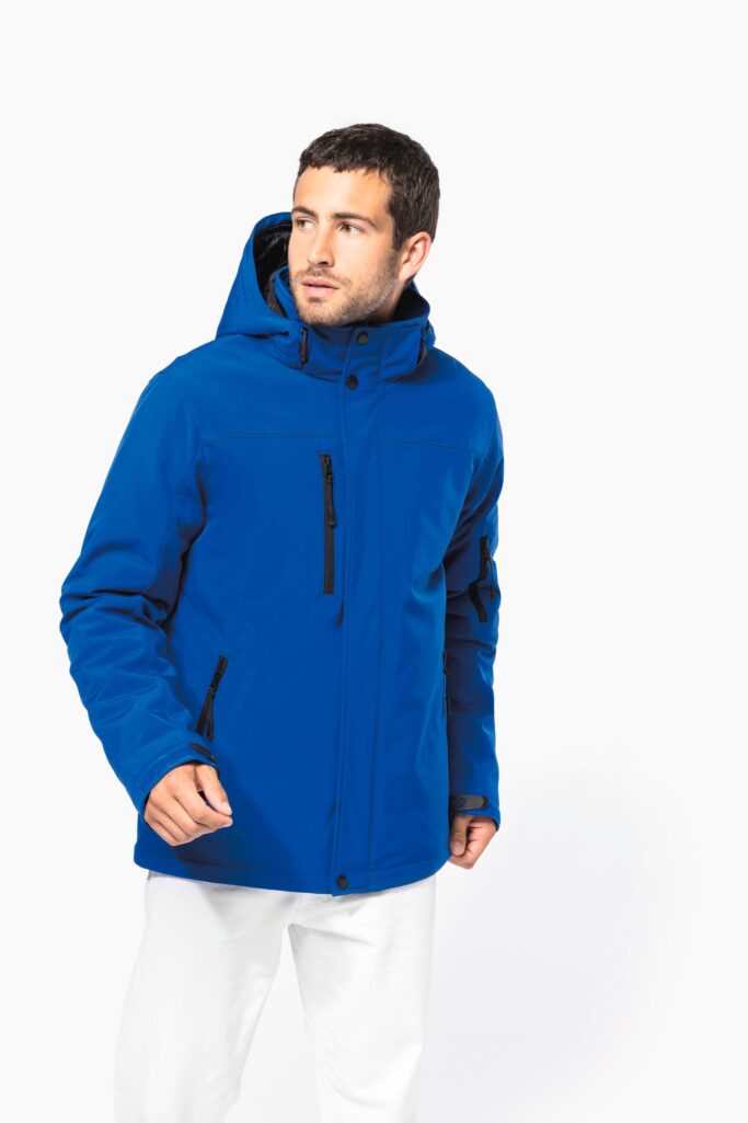 Parka softshell acolchoada com capuz