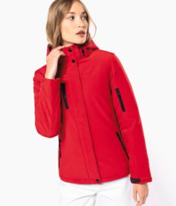 Parka softshell acolchoada de senhora com capuz