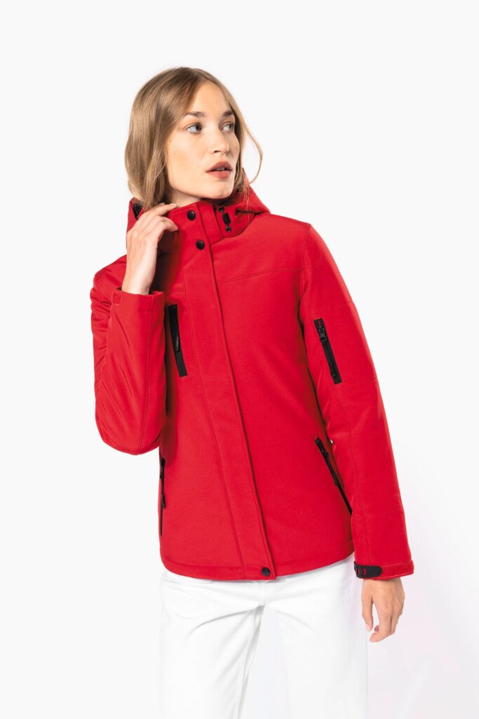 Parka softshell acolchoada de senhora com capuz