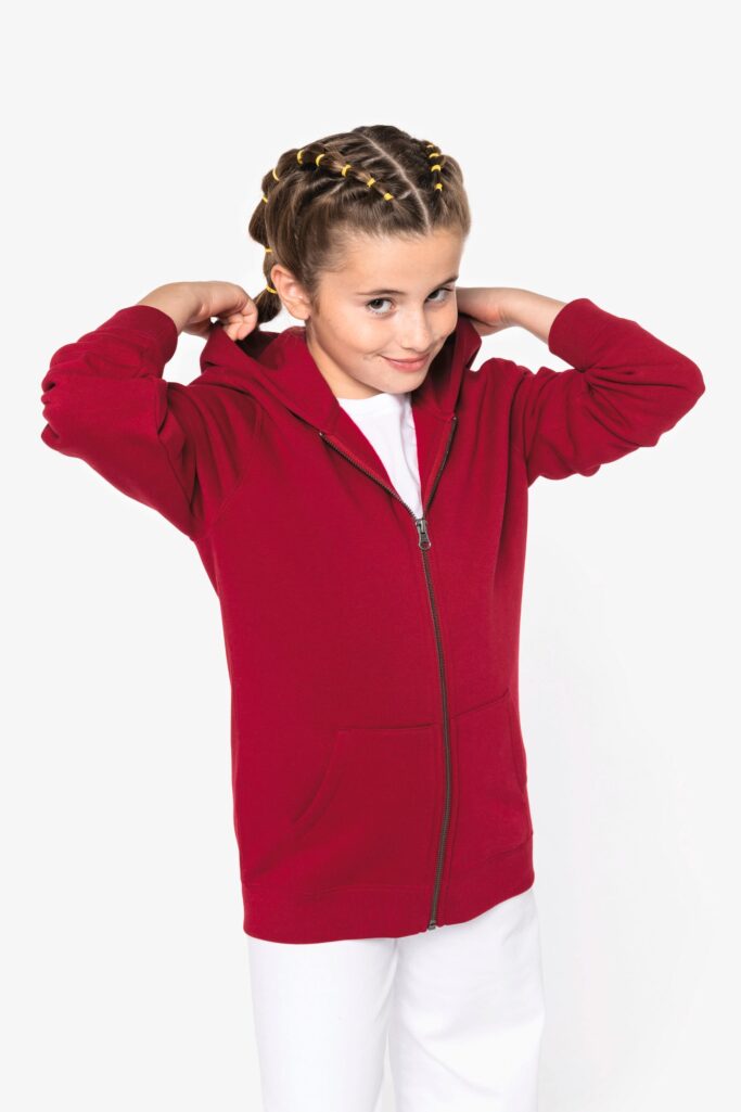 Sweatshirt de criança com fecho e capuz