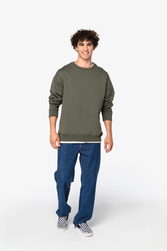 Sweatshirt Oversize decote redondo unissexo - Image 2
