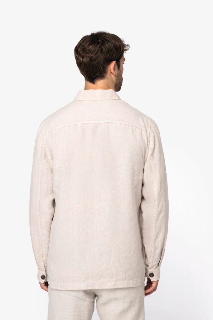 Sobrecamisa em linho de homem - Image 4