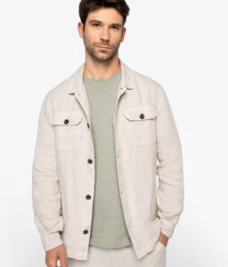 Sobrecamisa em linho de homem