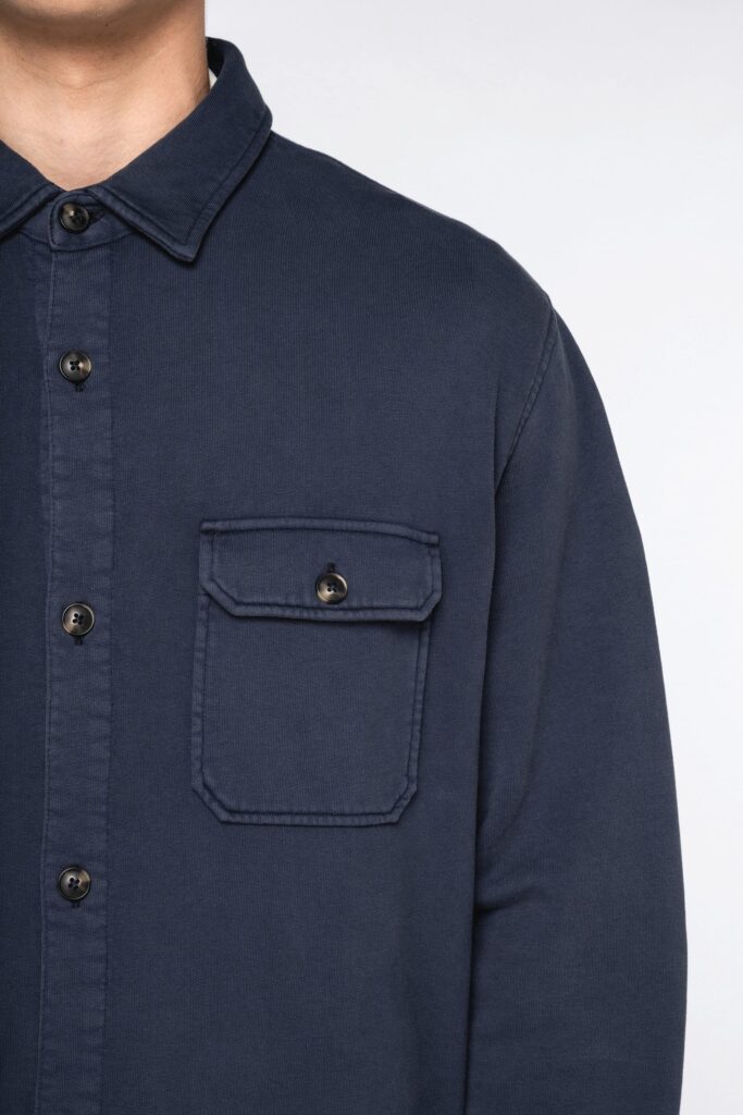 Sobrecamisa cardada com aspecto lavado de homem - Image 6