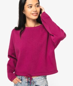 Sweatshirt oversize crop feminino
