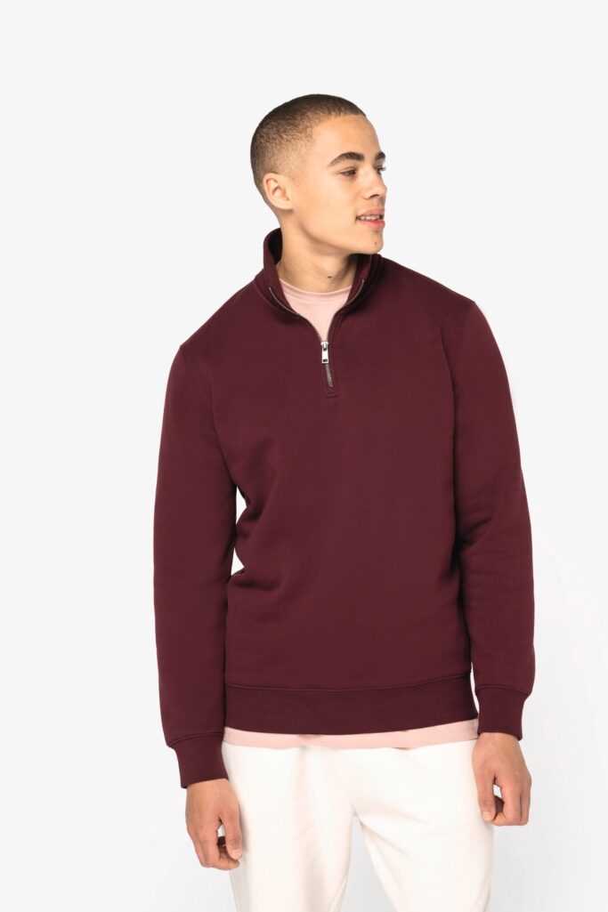 Sweatshirt gola subida fecho de homem - Image 3