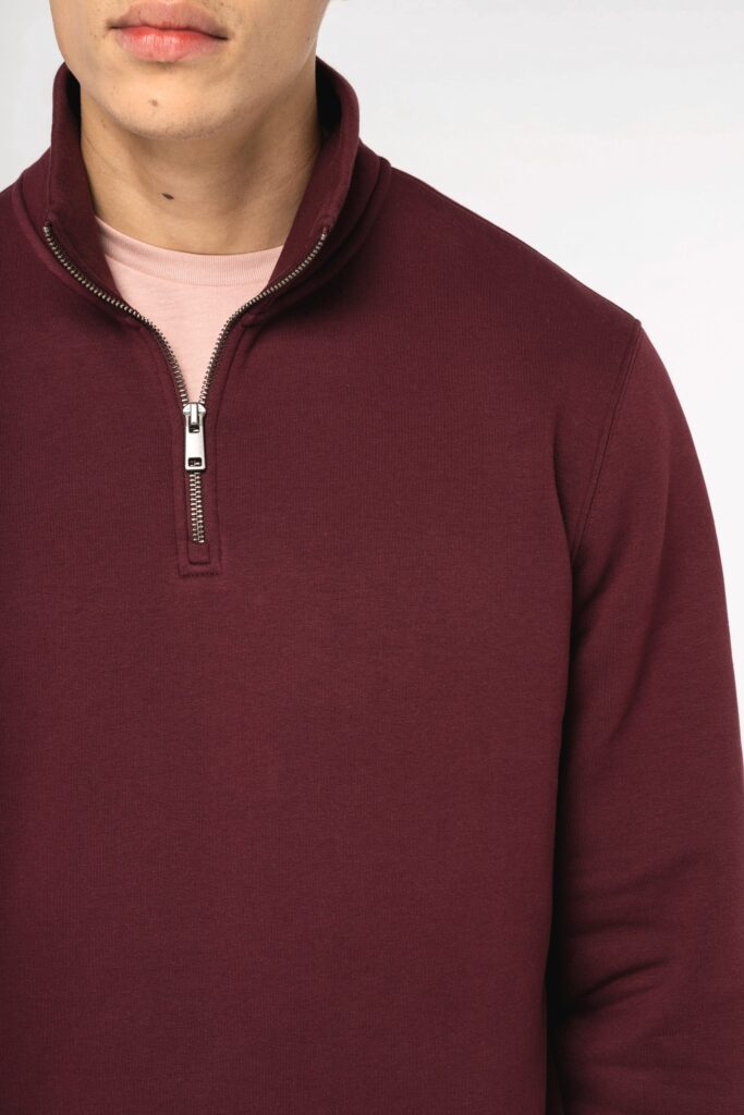 Sweatshirt gola subida fecho de homem - Image 5