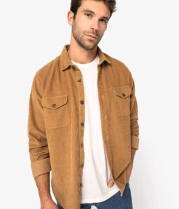 Sobrecamisa em bombazine de homem