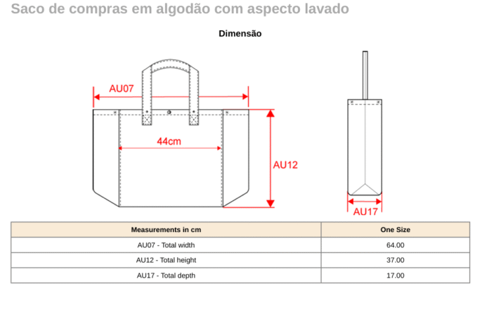 Saco de compras em algodão com aspecto lavado - Image 5