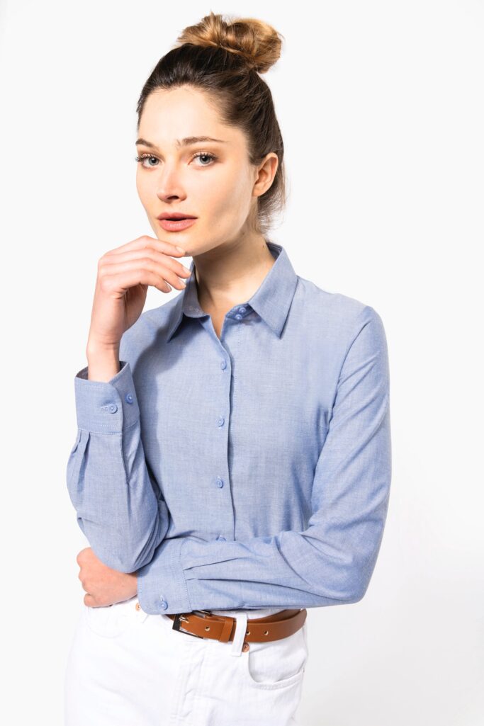 Camisa de senhora em Oxford