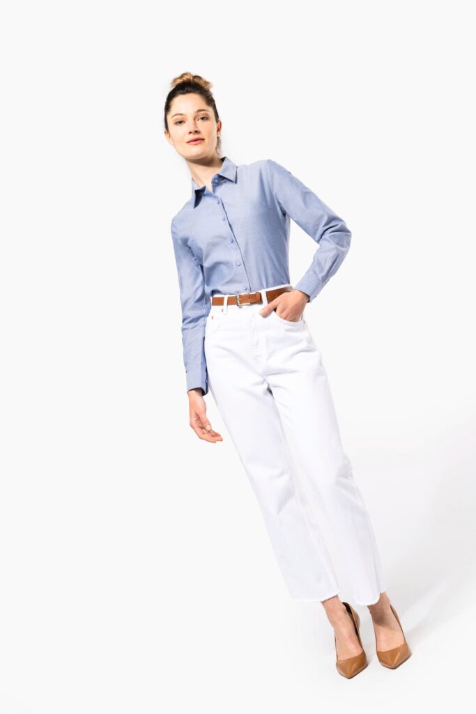 Camisa de senhora em Oxford - Image 5